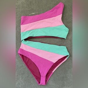 NEW - BEACH RIOT - JOYCE ONE PIECE - BLOSSOM COLORBLOCK SCRUNCH